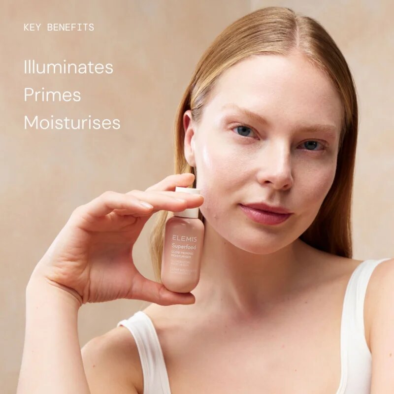 Elemis Superfood Glow Priming Moisturiser világosító hidratáló krém 60 ml