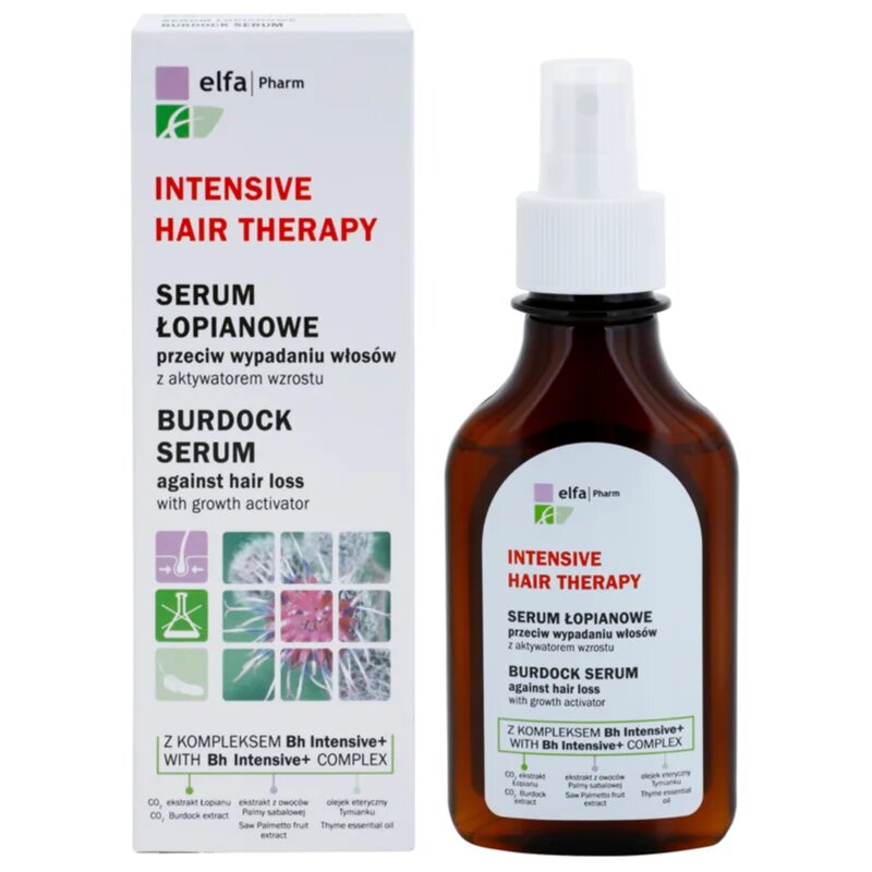 Elfa Pharm Intensive Cosmetic Intensive Hair Therapy Burdock Serum hajhullás elleni növekedés serkentő szérum 100 ml