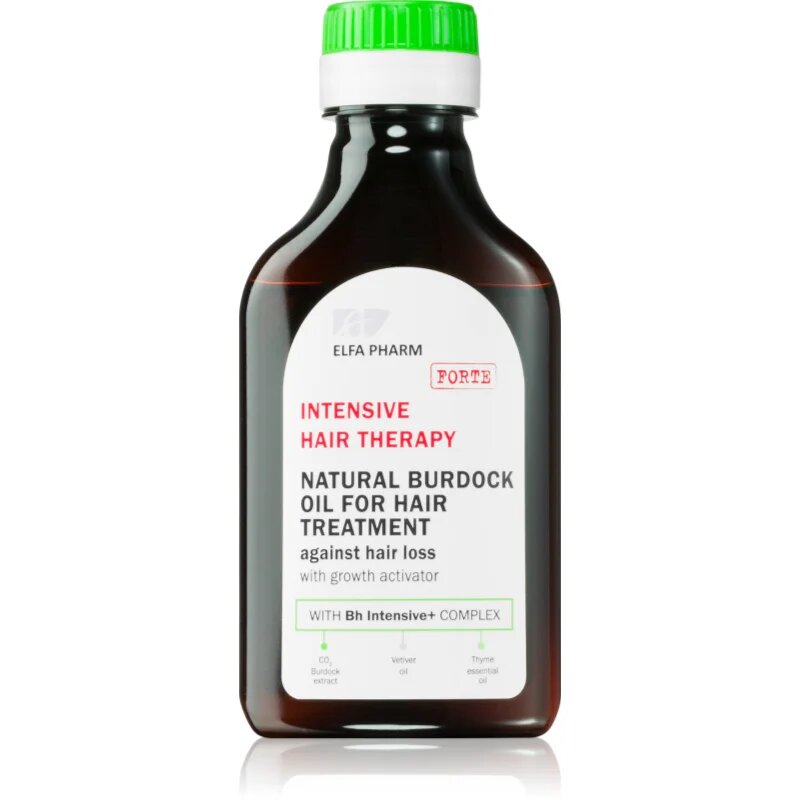 Elfa Pharm Intensive Cosmetic Intensive Hair Therapy Natural Burdock Oil For Hair Treatment hajhullás elleni növekedés serkentő olaj 100 ml