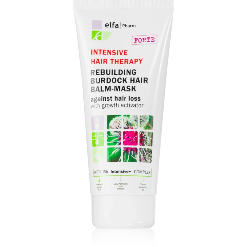 Elfa Pharm Intensive Cosmetic Intensive Hair Therapy Rebuilding Burdock Hair Balm-Mask hajhullás elleni növekedés serkentő balzsam 200 ml