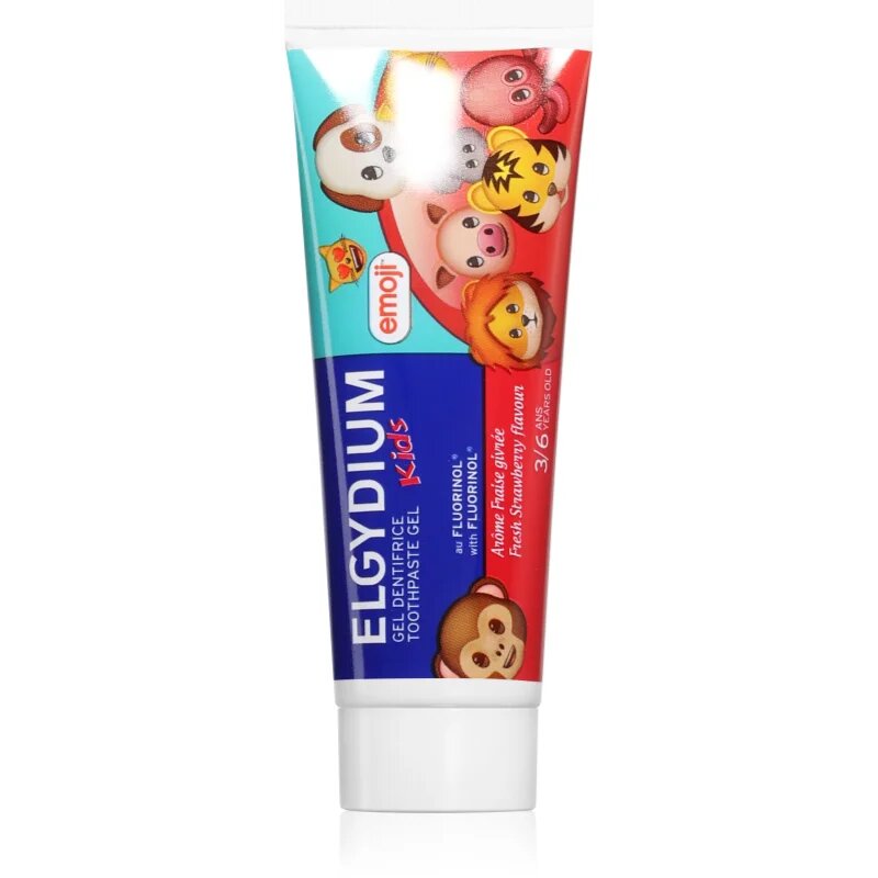 Elgydium Emoji Kids fogkrém gyermekeknek 2-6y Strawberry 50 ml