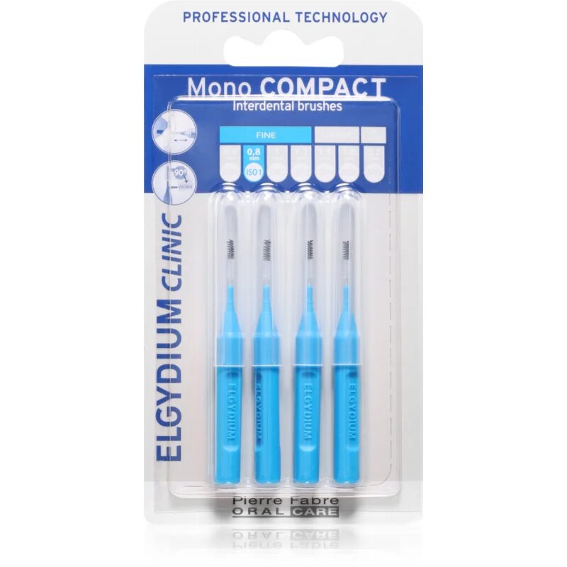 Elgydium Mono Compact fogköztisztító kefék Blue 4 db