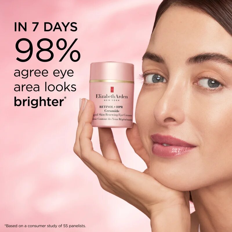Elizabeth Arden Retinol + HPR Ceramide RAPID SKIN RENEWING EYE CREAM kisimító és élénkítő szemkrém sötét karikákra 15 ml
