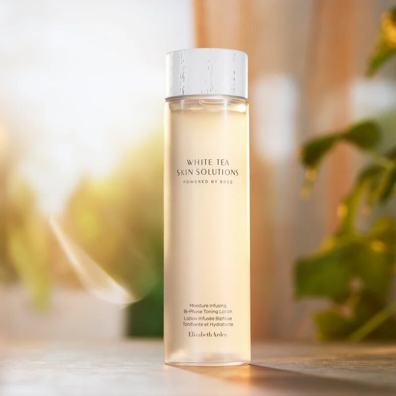 Elizabeth Arden White Tea Skin Solutions Moisture Infusing Bi-phase Toning Lotion hidratáló tonik kétfázisú bőrápoláshoz hölgyeknek 200 ml