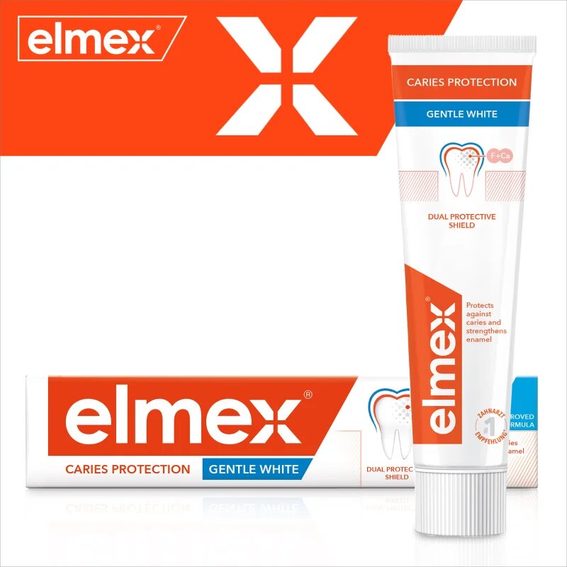 Elmex Caries Protection Gentle White fehérítő fogkrém fluoriddal 75 ml