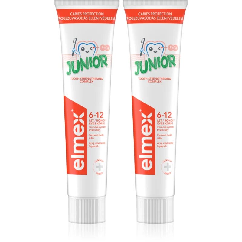 Elmex Junior 6-12 Years fogkrém gyermekeknek 2x75 ml