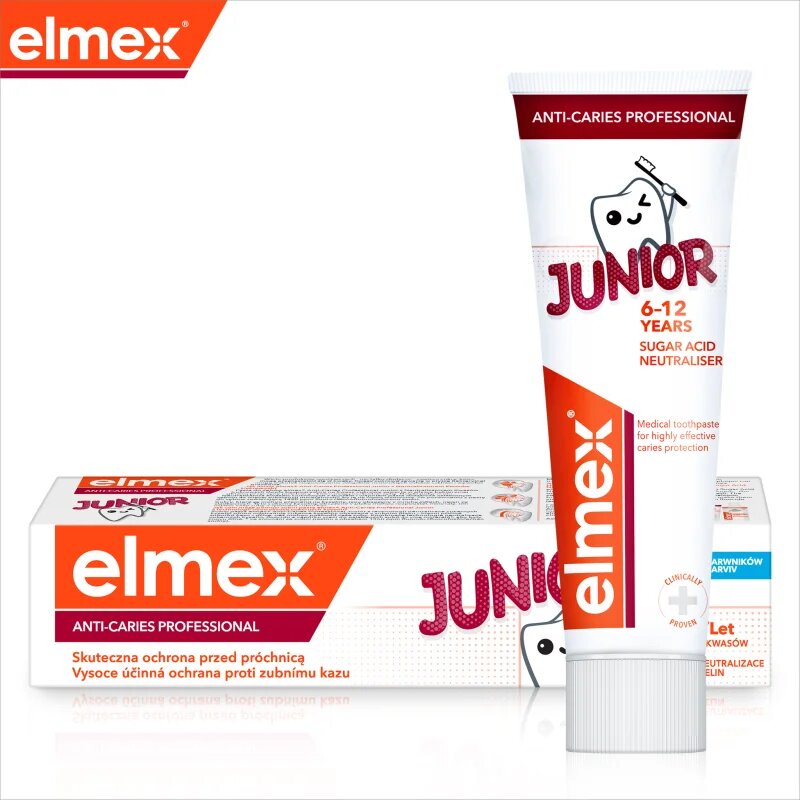 Elmex Junior Caries Protection fogkrém gyermekeknek 6-12 Years 75 ml
