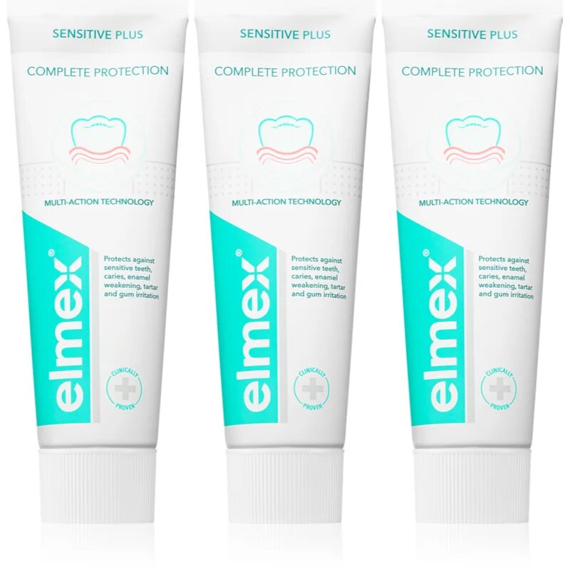 Elmex Sensitive Plus Complete Protection erősítő fogkrém 3x75 ml