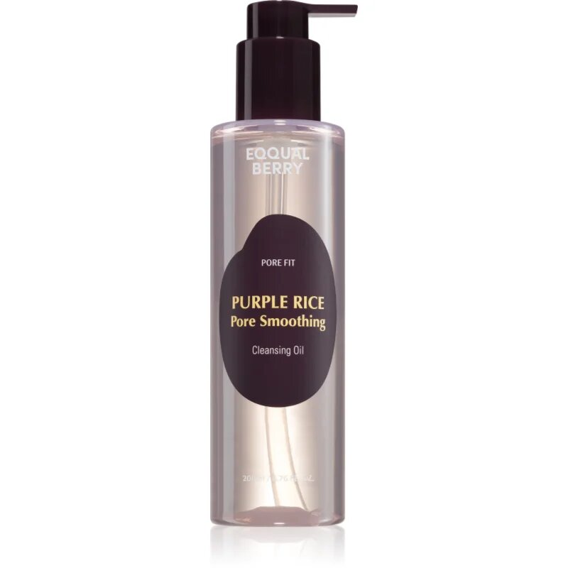 EQQUALBERRY Purple Rice Pore Smoothing Cleansing Oil mélyen tisztító olaj zsíros és problémás bőrre 200 ml