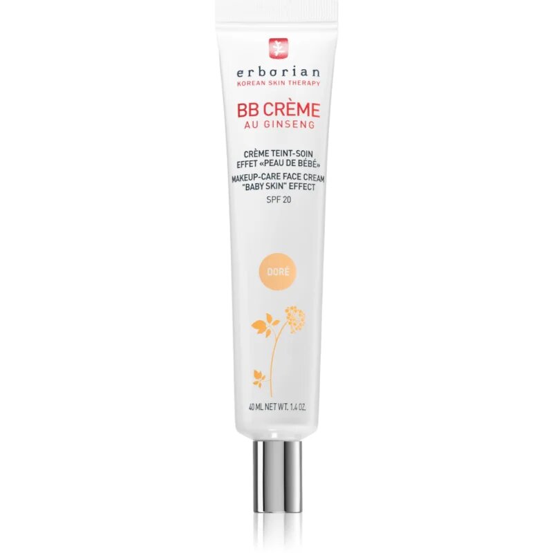 Erborian BB Cream tonizáló krém a bőr tökéletes külalakjáért SPF 20 nagy csomagolás árnyalat Doré 40 ml