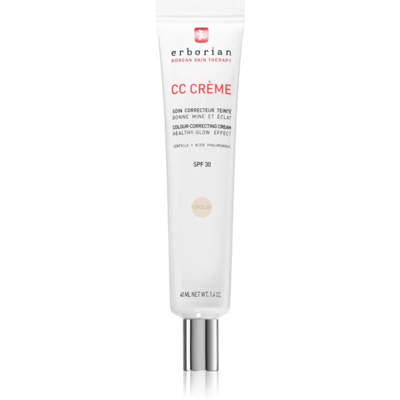 Erborian CC Crème Centella Asiatica CC krém az egyenletes bőrszínért SPF 30 árnyalat Porcelain 40 ml