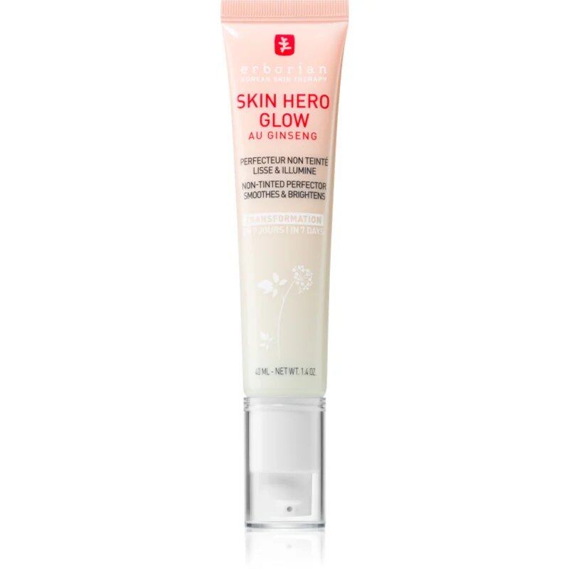 Erborian Skin Hero Glow Non-tinted Perfector könnyű arckrém élénk és hidratált bőr 40 ml