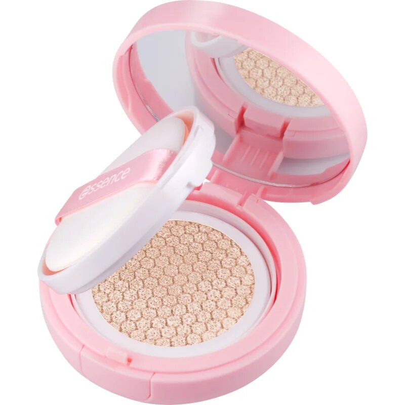 essence BRIGHTEN UP! Cushion Foundation alapozó sminkszivaccsal árnyalat 10 Honey 12 g