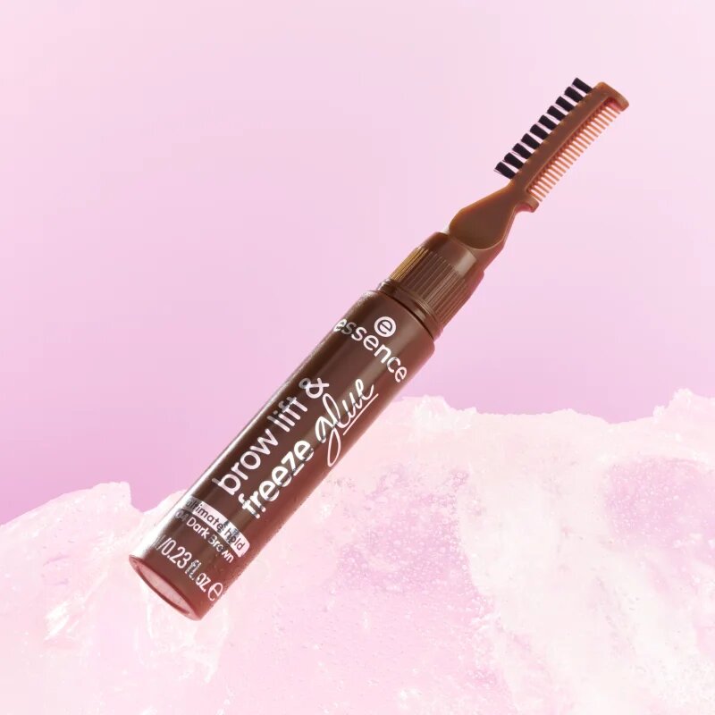 essence Brow Lift & Freeze transzparens gél szemöldökre árnyalat 04 Dark Brown 7 ml