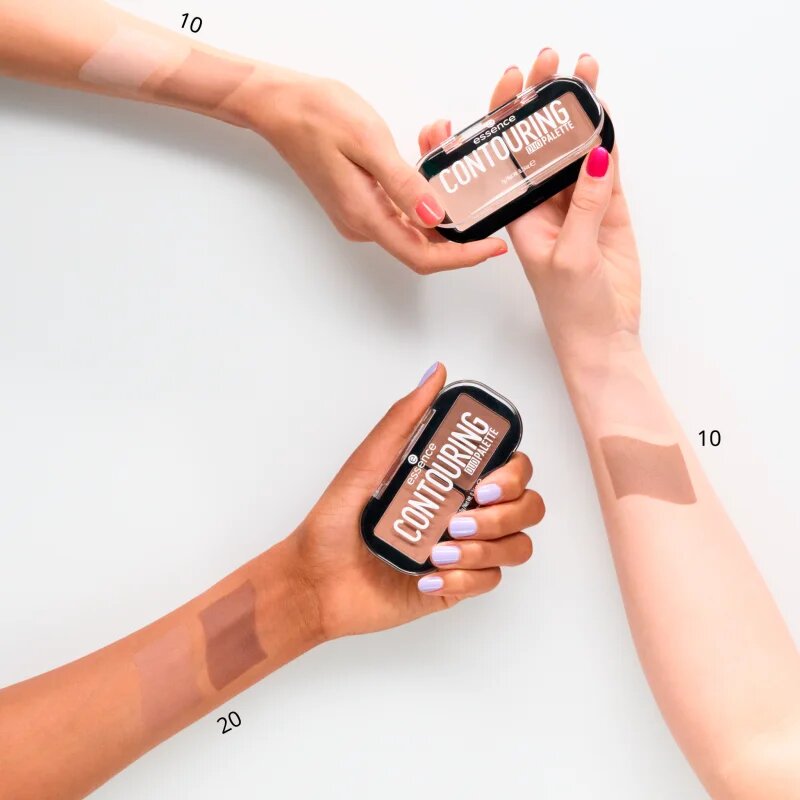 essence CONTOURING DUO PALETTE Púderes highlight és kontúr paletta árnyalat 10 lighter skin 7 g