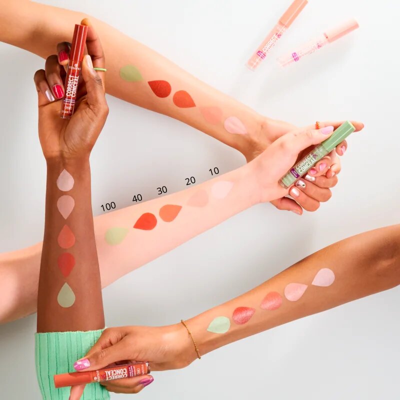 essence CORRECT & CONCEAL Bőrpír elleni korrektor árnyalat 100 Universal 3.5 ml