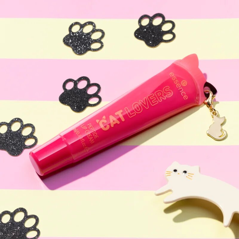 essence DOG GANG OR CAT CREW?!? CAT LOVERS tonizáló ajakbalzsam peptidekkel árnyalat 01 Little Paw 13 ml