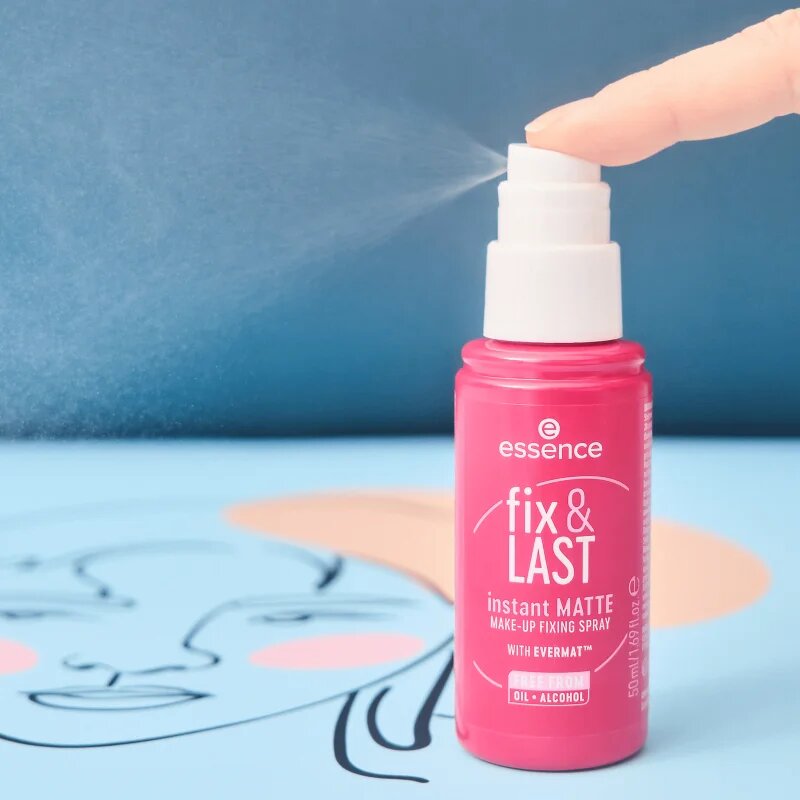 essence Fix & LAST MATTE mattító fixáló spray alapozóra 50 ml