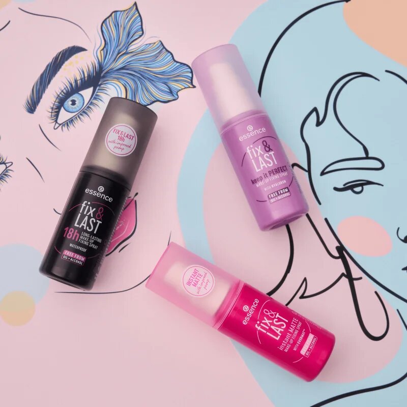 essence Fix & LAST MATTE mattító fixáló spray alapozóra 50 ml