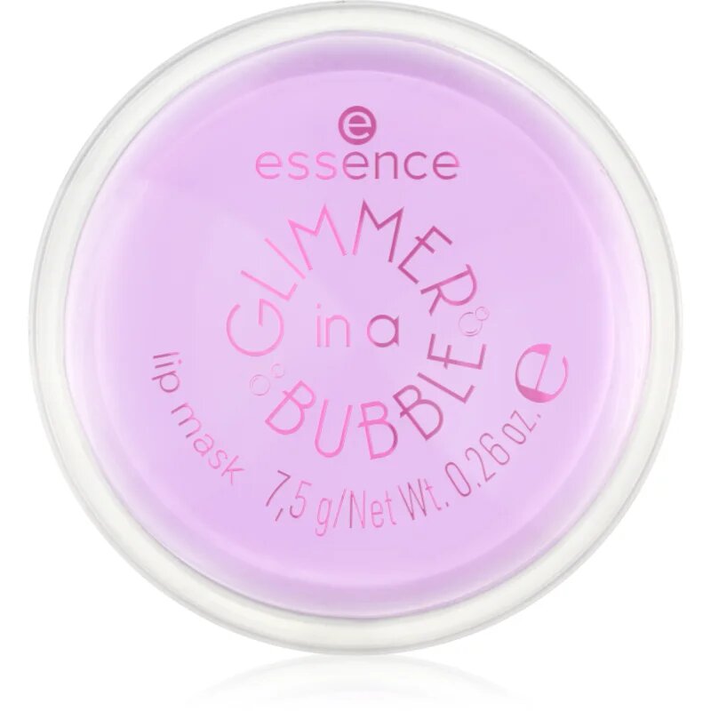 essence GLIMMER IN A BUBBLE hidratáló maszk az ajkakra csillámporral árnyalat 01 Kiss In A Bubble 7.5 g