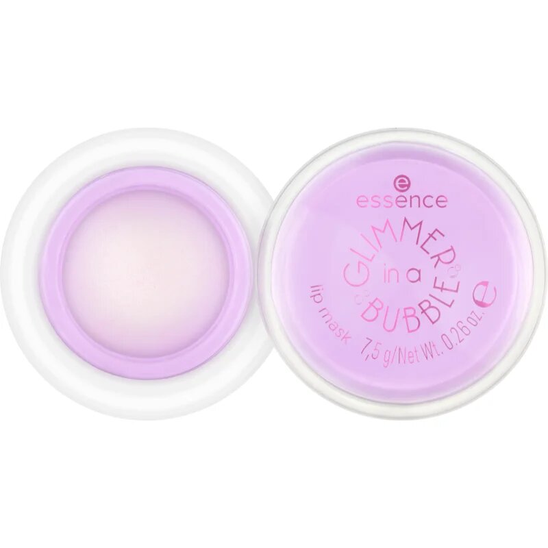 essence GLIMMER IN A BUBBLE hidratáló maszk az ajkakra csillámporral árnyalat 01 Kiss In A Bubble 7.5 g
