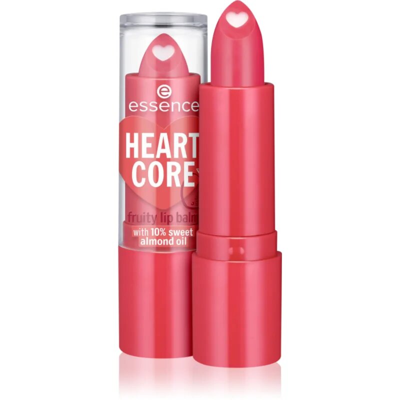 essence HEART CORE ajakbalzsam árnyalat 02 Strawberry 3 g