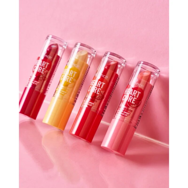 essence HEART CORE ajakbalzsam árnyalat 02 Strawberry 3 g