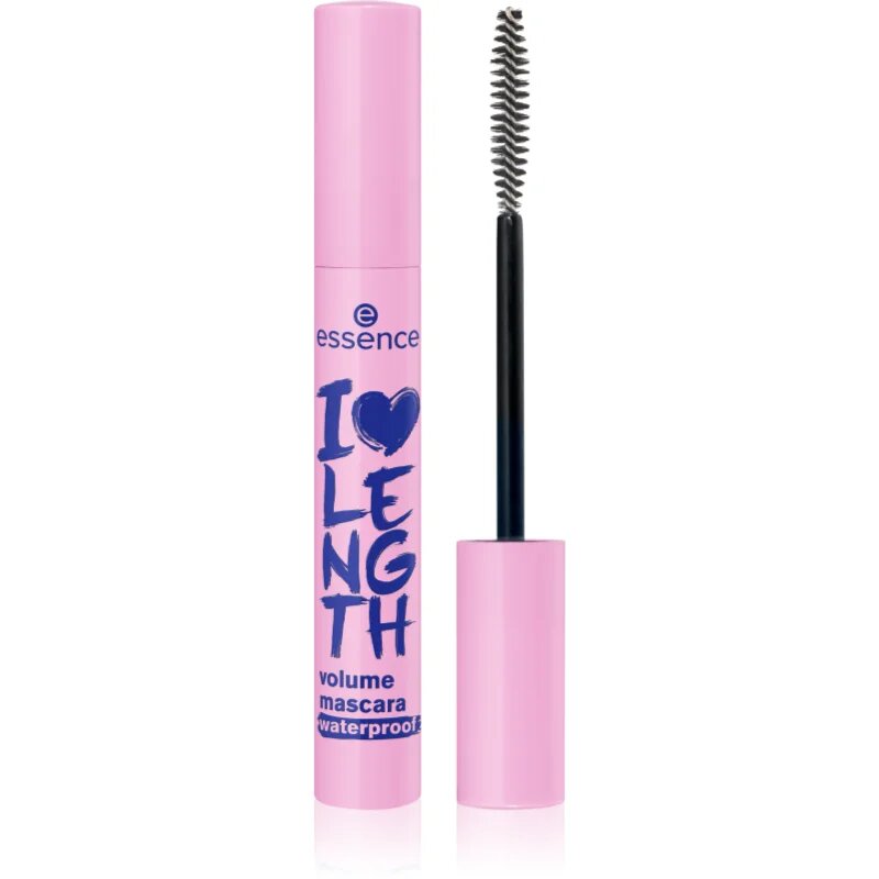 essence I LOVE LENGTH vízálló és tömegnövelő szempillaspirál árnyalat 01 Ultra Black 9 ml