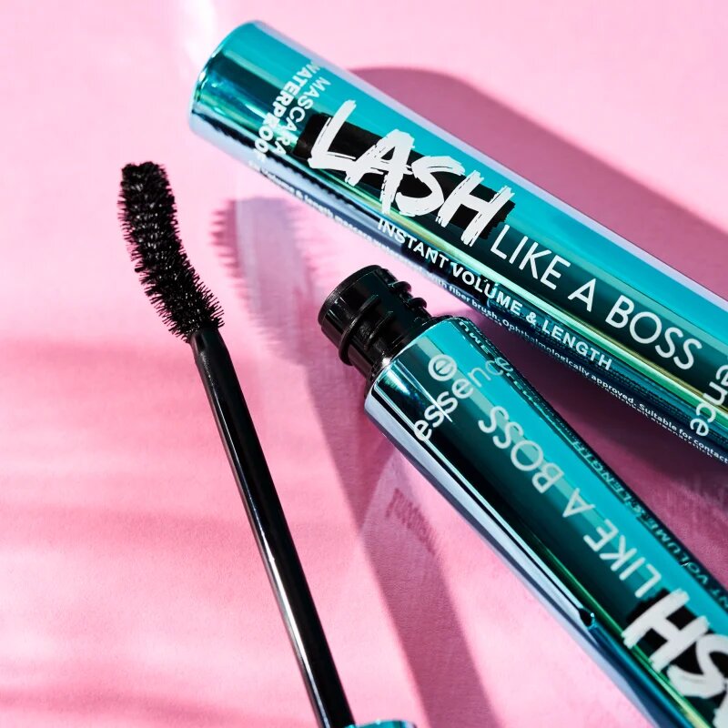 essence Lash Like a Boss legyező hatású szempillaspirál a hosszú és dús pillákért vízálló árnyalat Black 95 ml