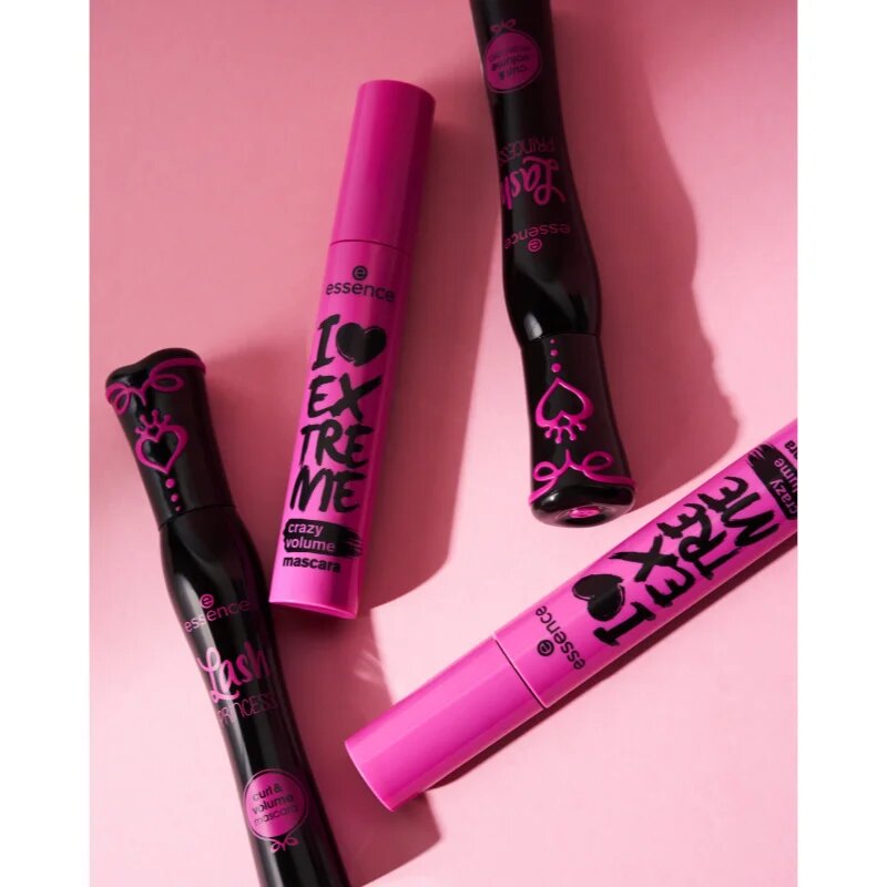 essence Lash PRINCESS dúsító és göndörítő szempillaspirál árnyalat Black 12 ml