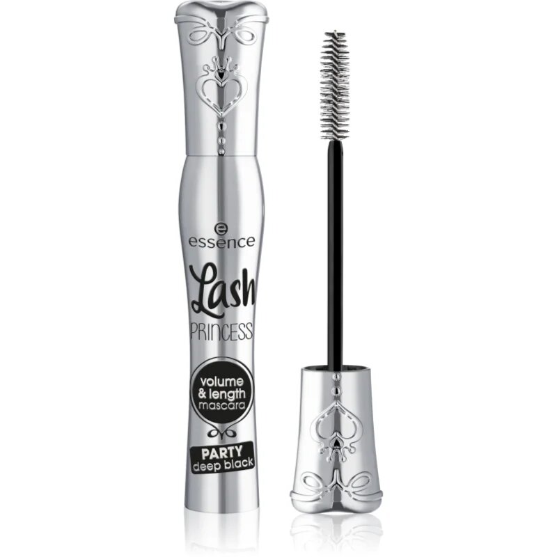 essence Lash PRINCESS PARTY dúsító szempillaspirál a hosszabb és szétválasztott szempillákért árnyalat deep black 10 ml
