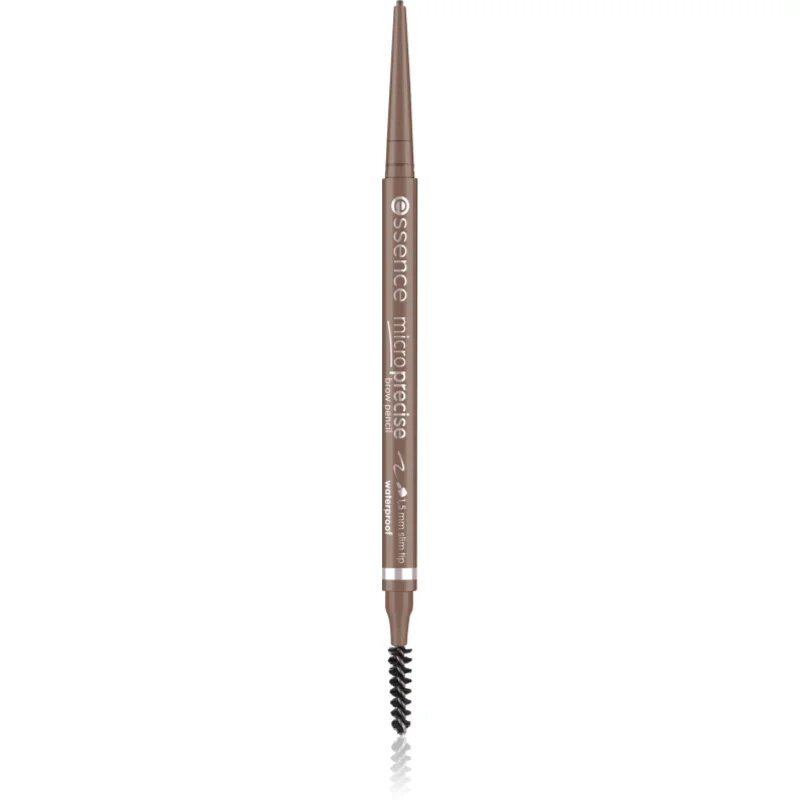 essence Micro Precise vízálló szemöldökceruza kefével árnyalat 02 Taupe 0.05 g