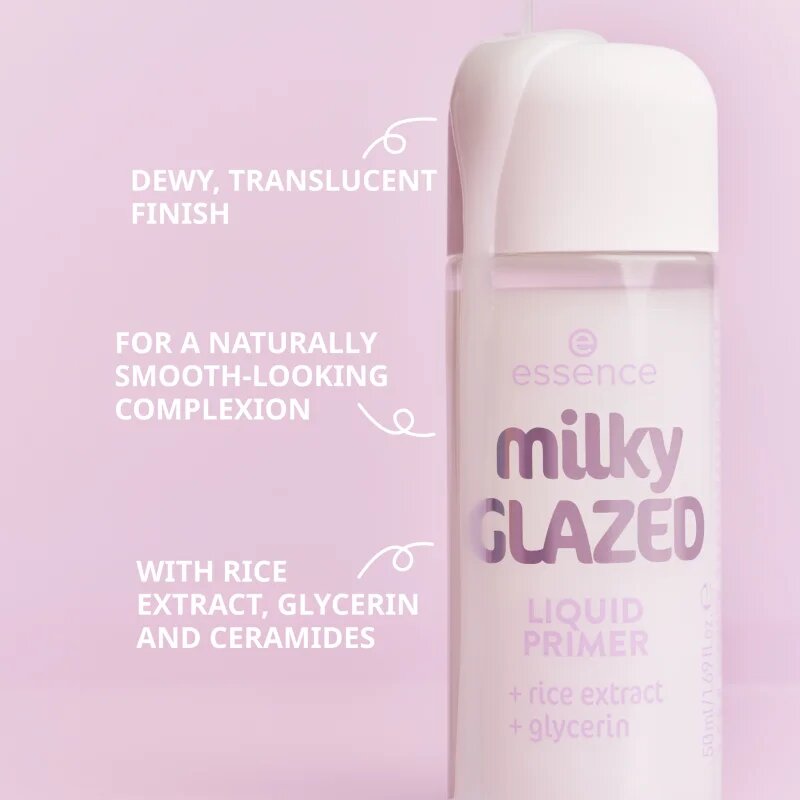 essence milky GLAZED hidratáló bázis alapozó alá élénkítő hatással 50 ml