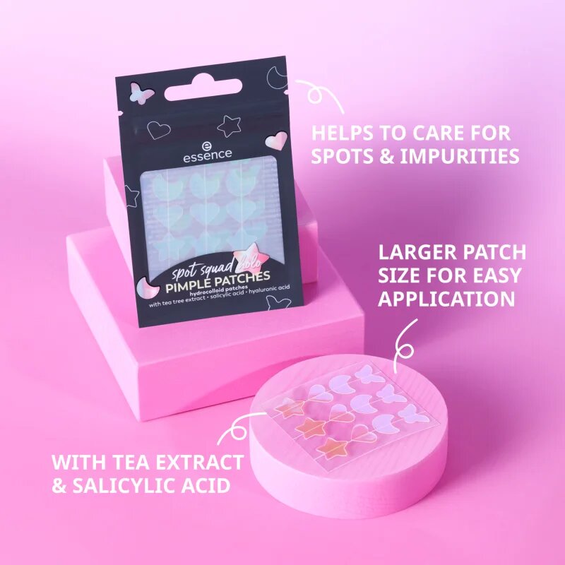 essence Spot Squad Holo Pimple Patches tapasz problémás bőrre 24 db