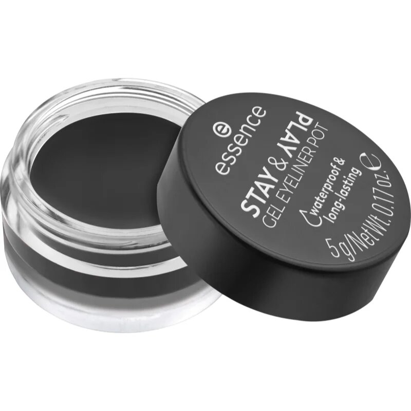 essence STAY & PLAY szemhéjtus árnyalat 01 Black 5 g