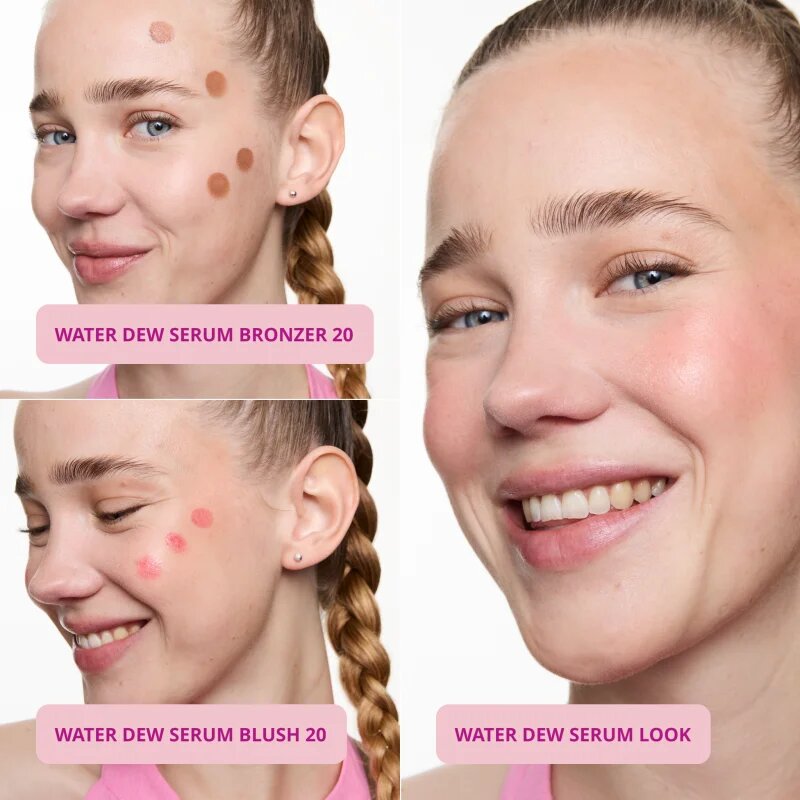 essence water DEW SERUM BRONZER folyékony bronzosító élénkítő hatással árnyalat 30 Spritz Glow 3.5 ml