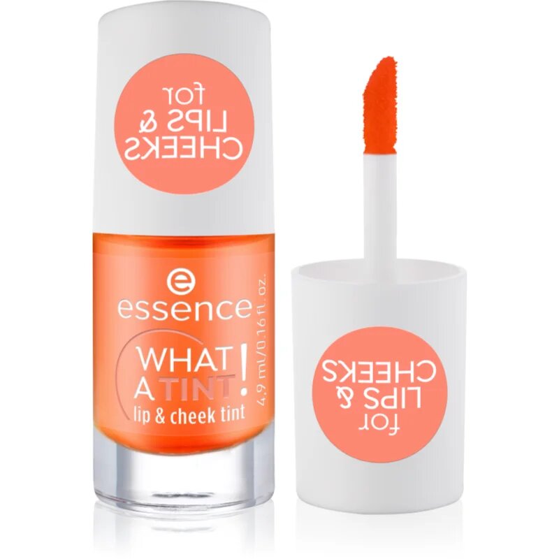 essence WHAT A TINT! folyékony arcpír és szájfény árnyalat 03 Peachy Vibes 4.9 ml