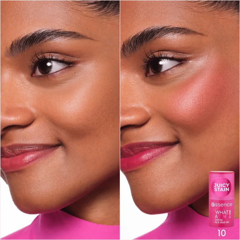 essence WHAT A TINT! multifunkcionális smink ajkakra és arcra árnyalat 10 Raspberry Vibes 5 g