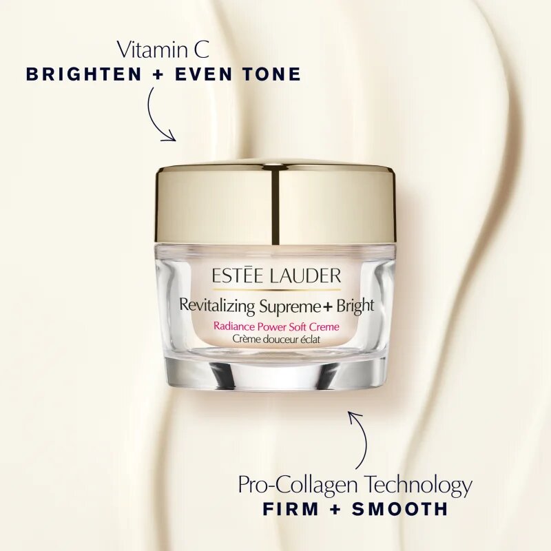 Estée Lauder Revitalizing Supreme+ Bright Radiance Power Soft Creme revitalizáló arckrém az élénk és kisimított arcbőrért 50 ml