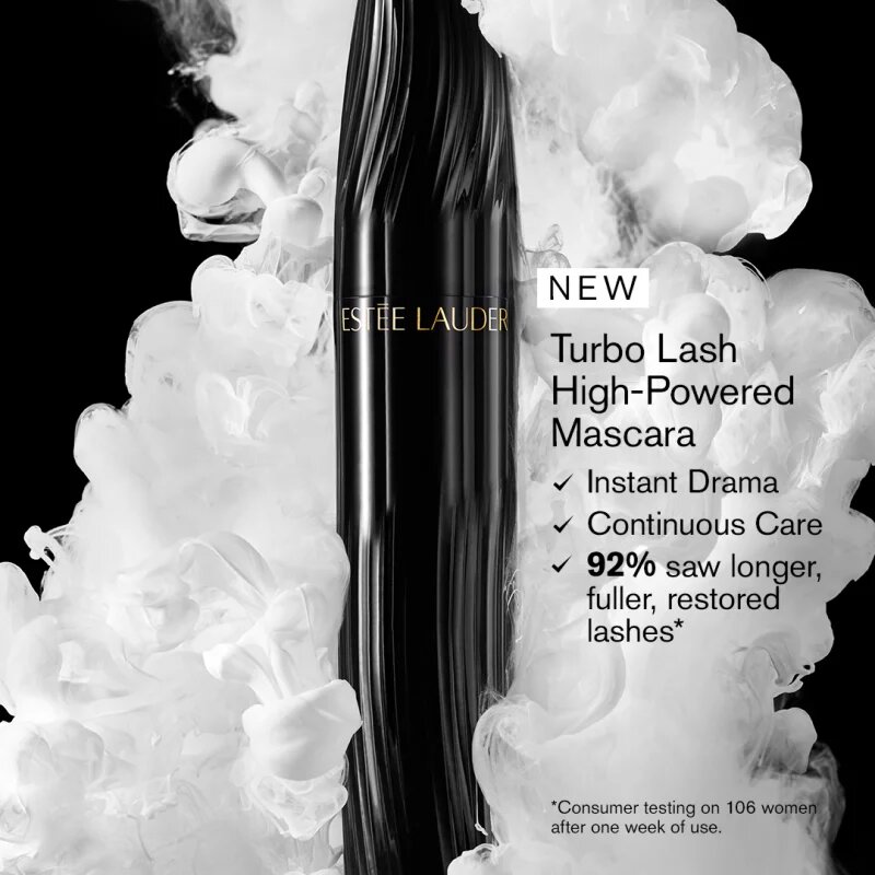 Estée Lauder Turbo Lash Mascara dúsító göndörítő szempillaspirál mely szétválasztja a pillákat árnyalat Black 3 ml