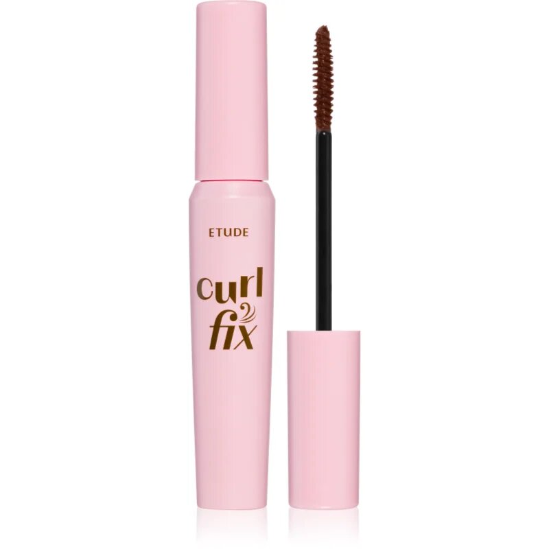 ETUDE Curl Fix Mascara vízálló szempillaspirál a dús és ívelt pillákért árnyalat 02 Brown 8 g