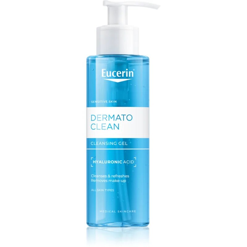 Eucerin DermatoClean tisztító gél az arcbőrre hidratáló hatással 200 ml