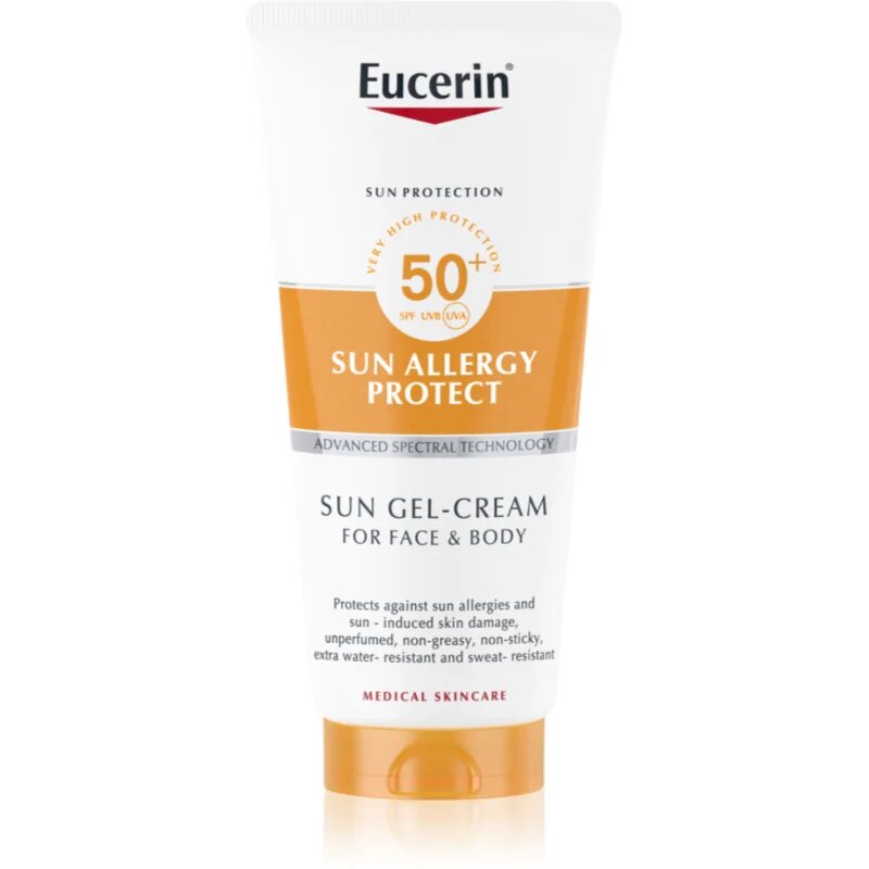 Eucerin Sun Allergy Protect védő géles krém arcra és testre SPF 50+ 200 ml