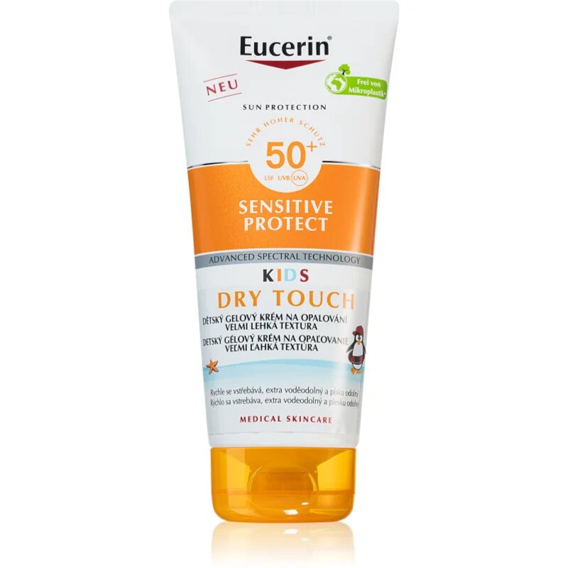 Eucerin Sun Kids Sensitive Protect Gel-Cream SPF50+ napozókérm gyerekeknek SPF 50+ 200 ml