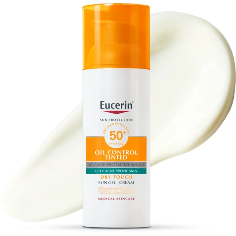 Eucerin Sun Oil Control védő géles krém az arcra SPF 50+ 50 ml