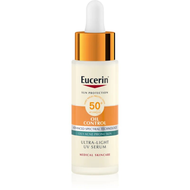 Eucerin Sun Protection Oil Control Ultra-Light UV Serum védő szérum SPF 50+ 30 ml