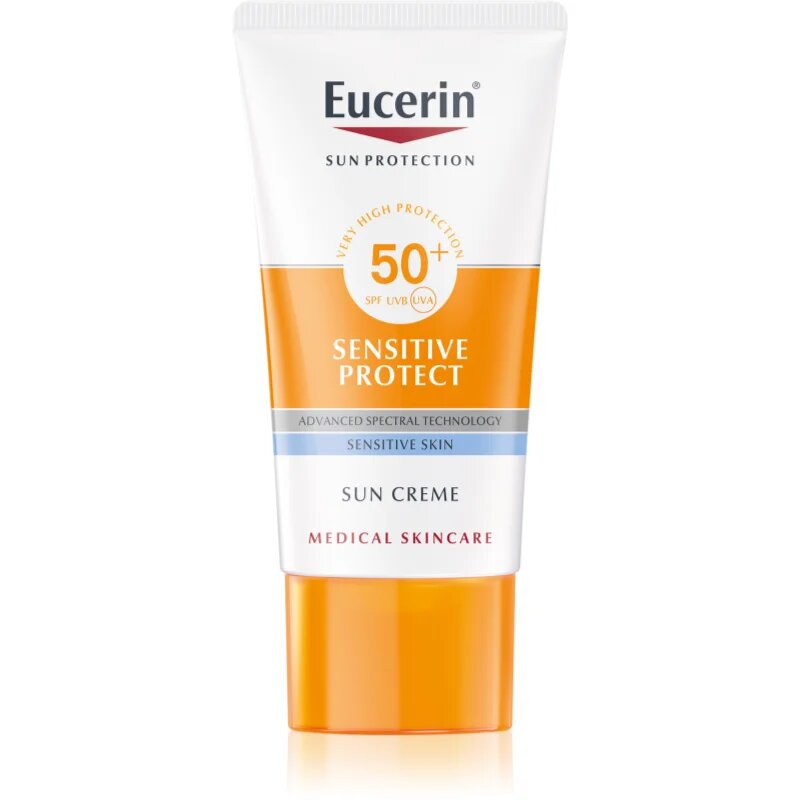 Eucerin Sun Sensitive Protect védőkrém az egész arcra SPF 50+ 50 ml
