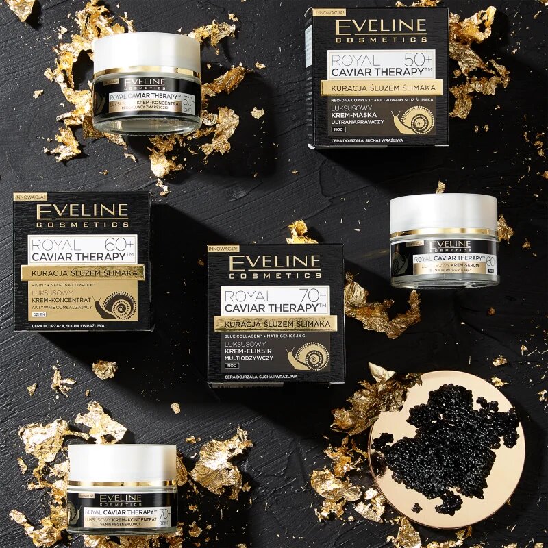 Eveline Cosmetics 24K Snail & Caviar nappali ránctalanító krém csigakivonattal 50 ml