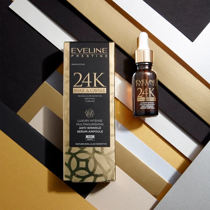 Eveline Cosmetics 24K Snail & Caviar ránctalanító szérum csigakivonattal 18 ml