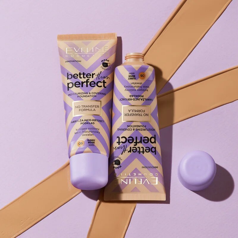 Eveline Cosmetics Better than Perfect fedő hatású alapozó hidratáló hatással árnyalat 2.5 Almond Beige Warm 30 ml
